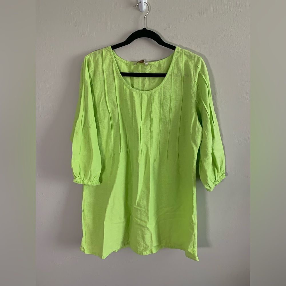 Soft Surroundings Lime Shirt size M